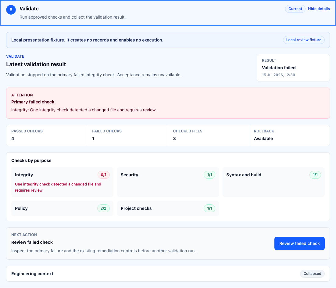 Validate · EN · desktop · blocked error
